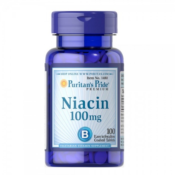 Puritan's Pride - Niacin 100 мг  - 100 капсули​